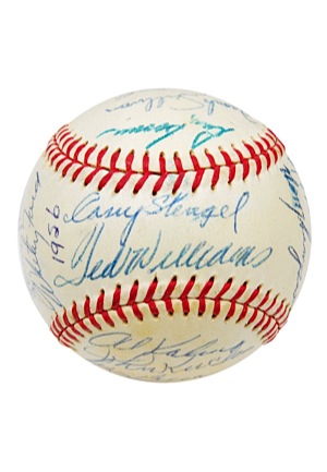 1956 American League All-Stars Multi-Signed Ball (JSA)