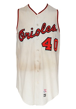 1969 Dave Leonhard Baltimore Orioles Game-Used Home Flannel Vest (Very Rare)