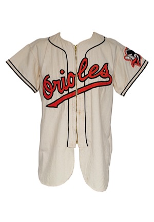 Late 1950s Baltimore Orioles Orioles Salesman Sample Home Flannel Jersey