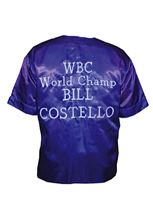 Billy Costello Worn & Autographed "WBC World Champ" Corner Mans Jacket & Trunks (2)(JSA)