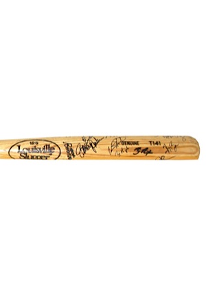 1996 Billy Ripken Half Bat Signed by the 1996 Baltimore Orioles (JSA • PSA/DNA)