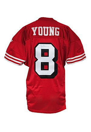 1994 Steve Young San Francisco 49ers Game-Used & Autographed Home Jersey (Full JSA • Championship & MVP Season • Pristine Provenance)