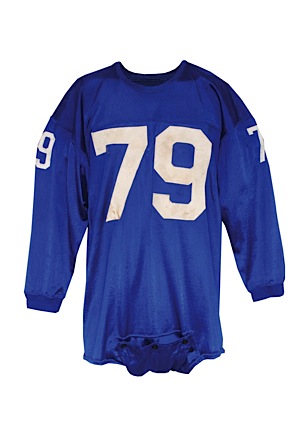 Early 1960s Roosevelt Brown New York Giants Game-Used Durene Home Jersey (Brown LOA • Team Repairs)