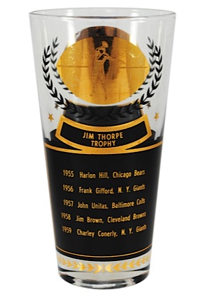 1959 Jim Thorpe Glass Award Presented to Charley Conerly