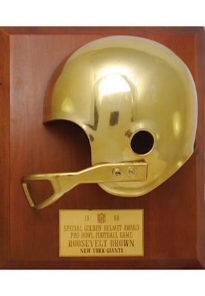 1966 Roosevelt Brown NFL Pro Bowl "Special Golden Helmet Award"