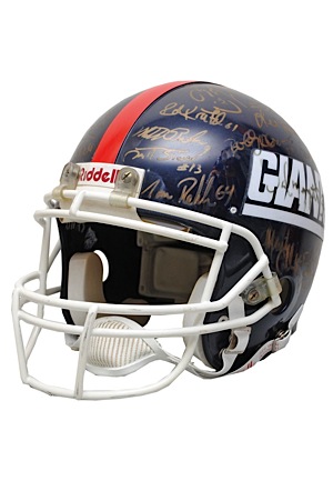 1990 Myron Guyton New York Giants Super Bowl XXV Game-Used & Team-Signed Helmet (JSA • Championship Season)