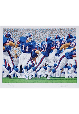 1991 Rick Rush "The Super Bowl Giants" Artist Proof Serigraph & 1987 Rick Rush "Giants: Hour of Power" Limited Edition Serigraph (2)(JSA)