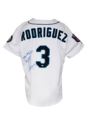 1996 Alex Rodriguez Seattle Mariners Japanese Tour Game-Used & Autographed Home Jersey (JSA • A-Rod COA)
