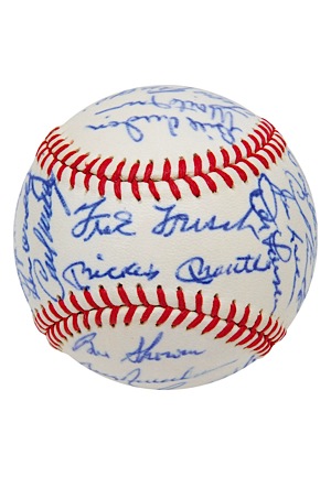 Circa 1970 Yankees Old Timers Multi-Signed Baseball (JSA • Turley Family LOA)