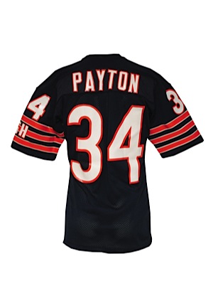 Early 1980s Walter Payton Chicago Bears Team-Issued Home Jersey
