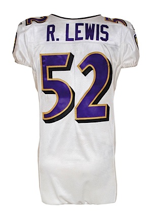 12/18/2011 Ray Lewis Baltimore Ravens Game-Used Road Jersey (Photomatch • Unwashed • Pounded)