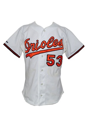 1991 Arthur Rhodes Rookie Baltimore Orioles Game-Used Home Jersey