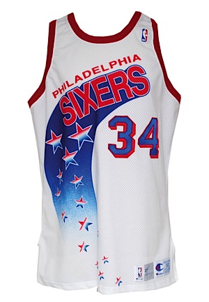 1991-92 Charles Barkley Philadelphia 76ers Game-Used Home Uniform and Warm-Up Suit Attributed to Barkley (4)