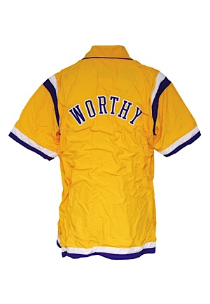1993-94 James Worthy Los Angeles Lakers Player-Worn Home Warm-Up Jacket