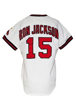 1985 Ron Jackson Angels Game-Used Home Jersey (Rare Full NOB)
