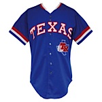 1983 Billy Sample Texas Rangers Game-Used  Alternate Jersey (State Patch)