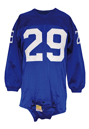 Early 1960s Alex Webster New York Giants Game-Used Blue Durene Jersey (Rare • Team Repairs • Webster LOA)