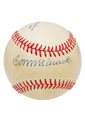 Connie Mack Single Signed Baseball (JSA • Recipient LOA)
