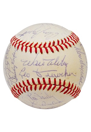 1961 Los Angeles Dodgers Team Signed Baseball (JSA)