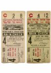 Babe Ruth World Series 3-HR Game Ticket Stubs — 10/6/26 Game 4 & 10/9/28 Game 4  (First in WS History to Hit 3-HR in a Game) & 5/21/32 Senators at Yankees Scored Program (Career HRs #620 & 621)(4)
