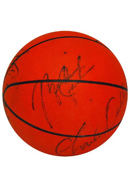 1986-88 Chicago Bulls Team Signed Basketball Featuring Michael Jordan (JSA)