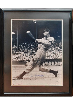 Joe DiMaggio Autographed Framed Photo (JSA)