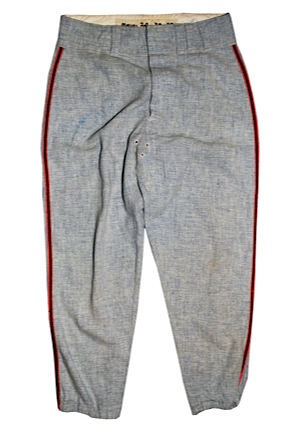 1971 Willie Mays San Francisco Giants Game-Used & Autographed Flannel Road Pants (JSA)