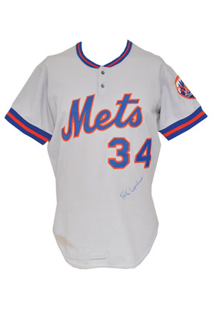 1978 Bob Apodaca New York Mets Game-Issued & Autographed Road Jersey (JSA)