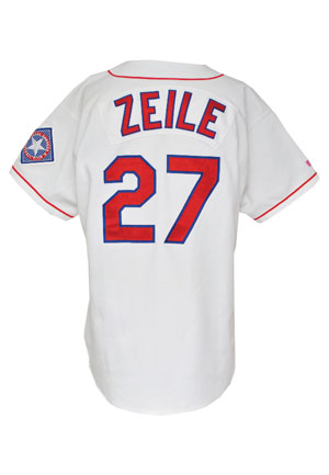 1999 Todd Zeile Texas Rangers Game-Used Home Jersey