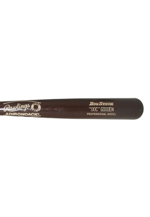 1986 Dwight Gooden Game-Issued & Autographed Bat (JSA)