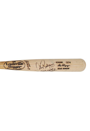 2003 Alex Rodriguez Texas Rangers Game-Used and Autographed Bat (JSA • PSA/DNA)