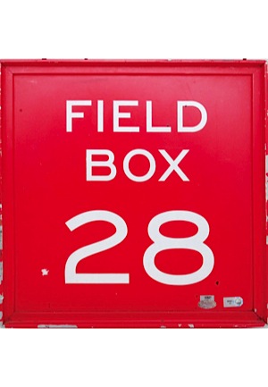 Fenway Park Loge Box and Field Box Signs (Steiner/MLB Holograms)(4)