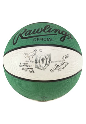 2000 St. Vincent/St. Mary Team-Signed State Champs Commemorative Award Basketball (Early LeBron Signature • Teammate LOA)