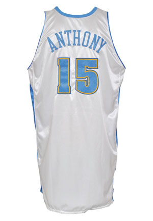 2003-04 Carmelo Anthony Rookie Denver Nuggets Game-Used Home Jersey