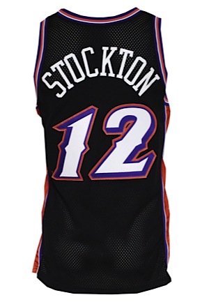 1999-2000 John Stockton Utah Jazz Game-Used Road Jersey (Equipment Manager LOA)