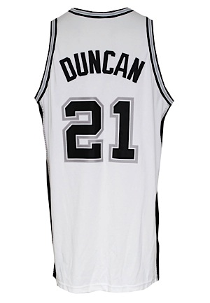 2004-05 Tim Duncan San Antonio Spurs Game-Used Home Jersey (Championship Season)