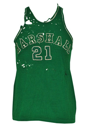 1947 Andy Tonkovich Marshall College Game-Used Wool Jersey