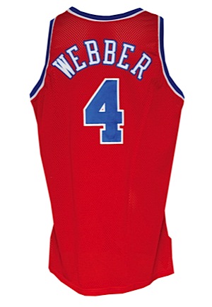 1995-96 Chris Webber Washington Bullets Game-Used Road Jersey