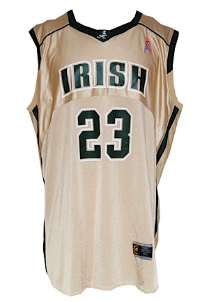 2002-03 LeBron James St. Vincent/St. Marys Irish High School Game-Used Home Uniform (2)