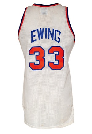 1988-89 Patrick Ewing New York Knicks Game-Used & Team Autographed Home Jersey (JSA)