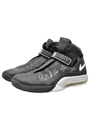 Circa 2001 Patrick Ewing Game-Used & Autographed Sneakers (JSA)(Equipment Manager LOA)