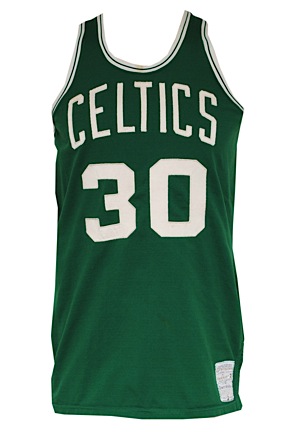 Three Boston Celtics Game-Used Road Jerseys — 1975-76 Glenn McDonald, Early 1990s Joe Kleine Autographed & 1988-89 Kevin Gamble (3)(JSA)