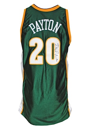 2001-02 Gary Payton Seattle SuperSonics Game-Used & Autographed Road Jersey (JSA)