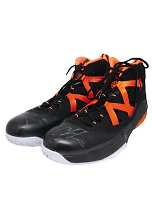 2012-13 Carmelo Anthony New York Knicks Game-Used & Autographed Sneakers (JSA)