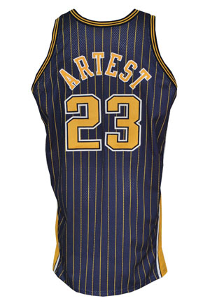 2003-04 Ron Artest Indiana Pacers Game-Used Road Jersey