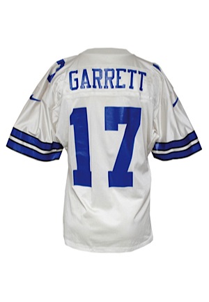 Circa 1997 Jason Garrett Dallas Cowboys Game-Used Home Jersey (Team Repair)