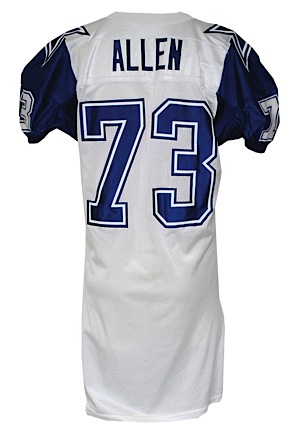 1995 Larry Allen Dallas Cowboys Game-Used Home Jersey (Championship Season) & 2005 Larry Allen Dallas Cowboys Game-Used Road Jersey (2)