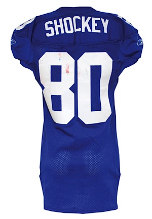 2004 Jeremy Shockey New York Giants Game-Used Home Jersey (Unwashed)