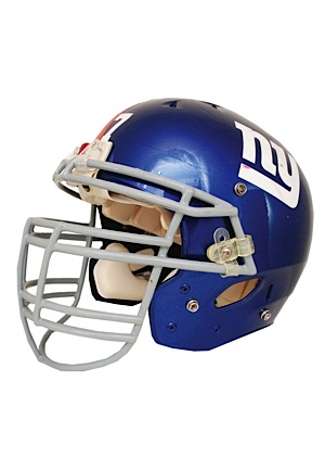 2007 Kareem McKenzie New York Giants Game-Used Helmet & Circa 2007 R.W. McQuarters New York Giants Game-Used Helmet (2)(Championship Season)
