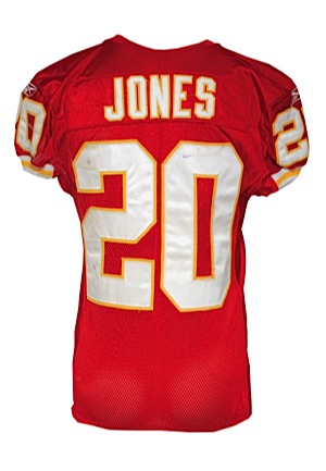 10/2/2011 Thomas Jones Kansas City Chiefs Game-Used Home Jersey (Photomatch • Unwashed)